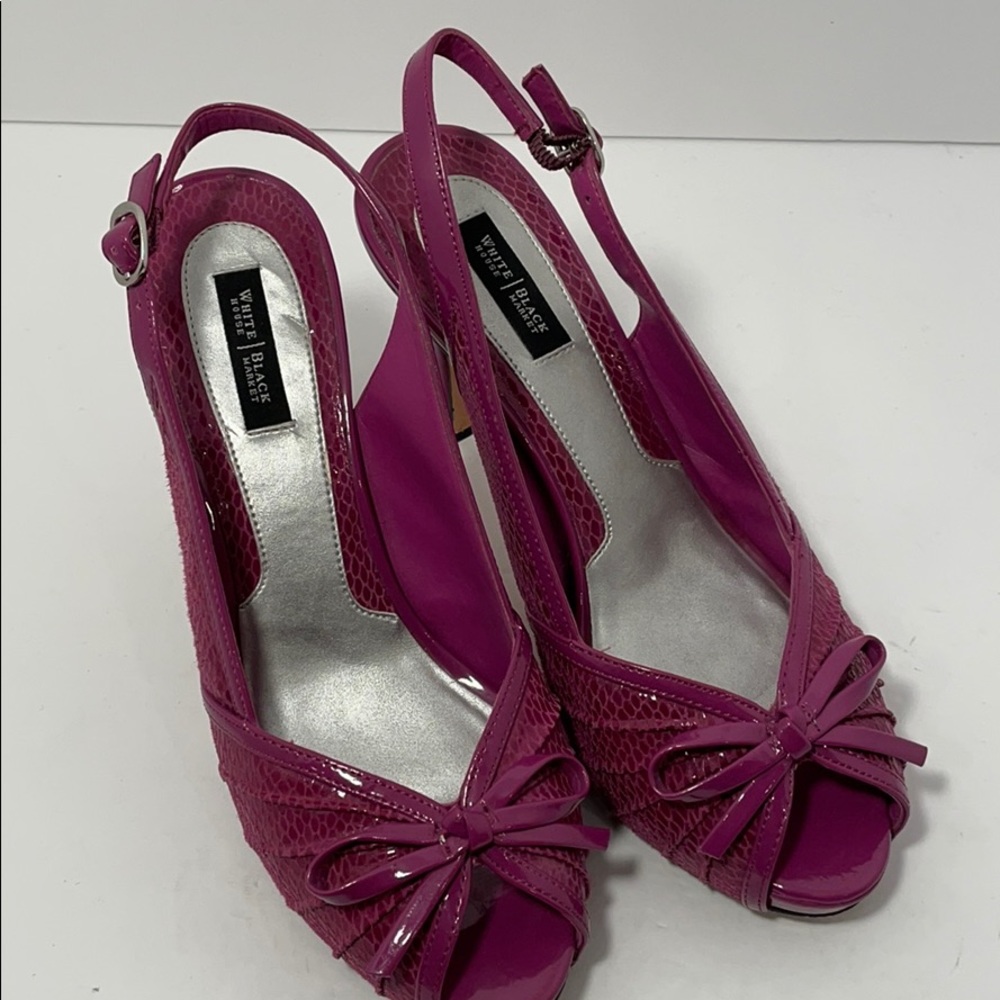 White House Black Market Peep Toe Heels